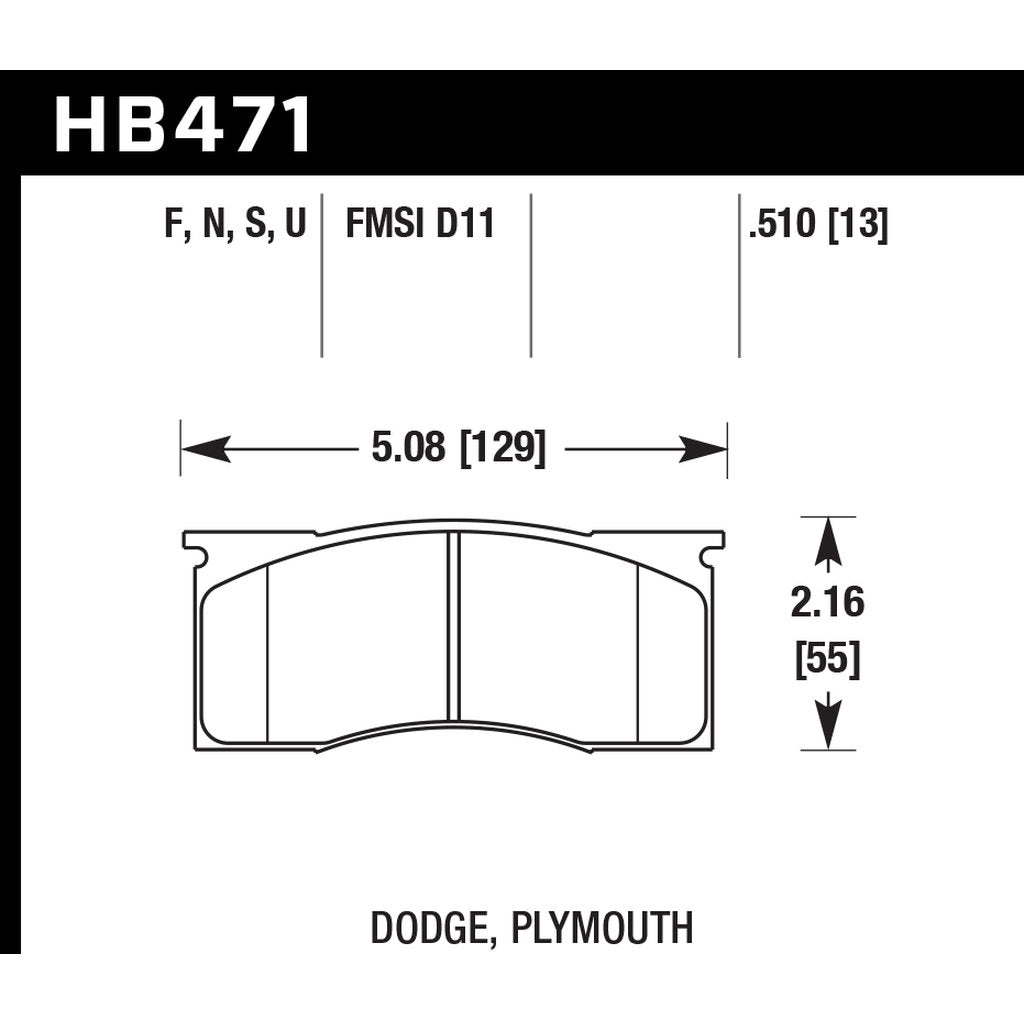 HAWK HB471B.510 Brake Pads Street HPS 5.0 Photo-2 