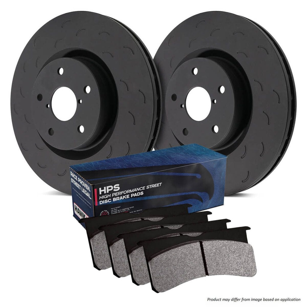 HAWK HKS4451.299F Brake Kit (Rotor Talon Slotted-Only HPS Brake Pad) Photo-0 