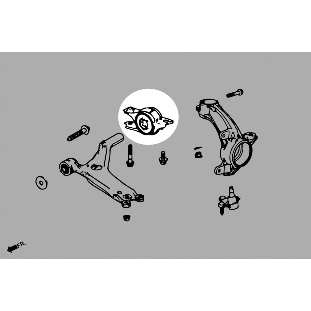 HARDRACE Q0646 FRONT LOWER COMPLIANCE BUSHING KIT (HARDEN RUBBER) HONDA CIVIC MK10 Photo-5 
