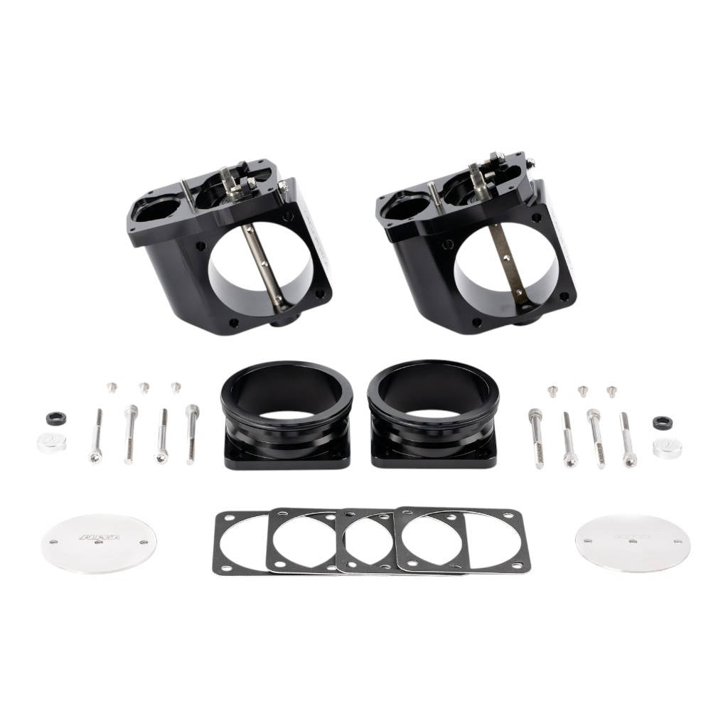 AMS ALP.07.08.0006-4 CNC Big Bore Throttle Body Set (With Vibrant HD Flanges) for NISSAN GT-R (R35) Photo-0 