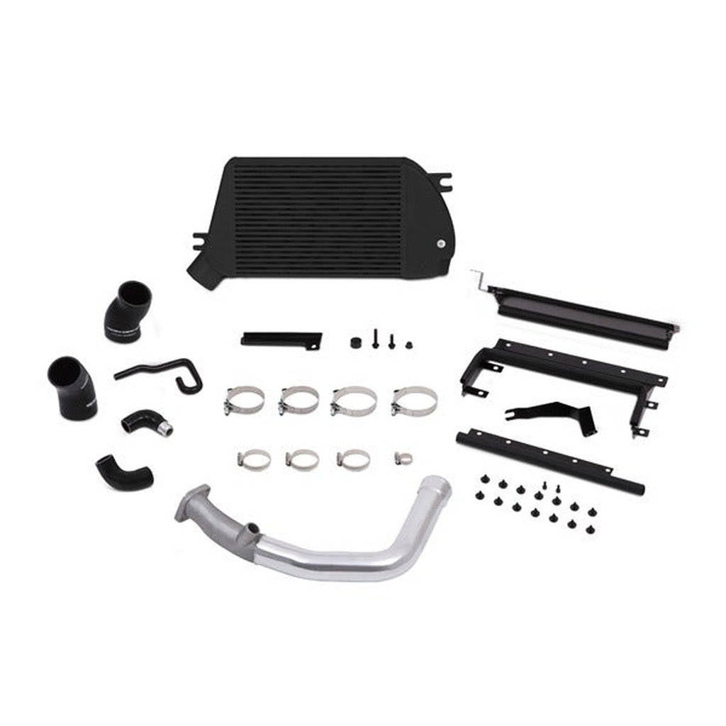 MISHIMOTO MMTMIC-WRX-15PBK SUBARU WRX Performance Top Mount Intercooler and Charge-Pipe Kit, 2015+ Silver Pipe, Silver Interc Photo-0 