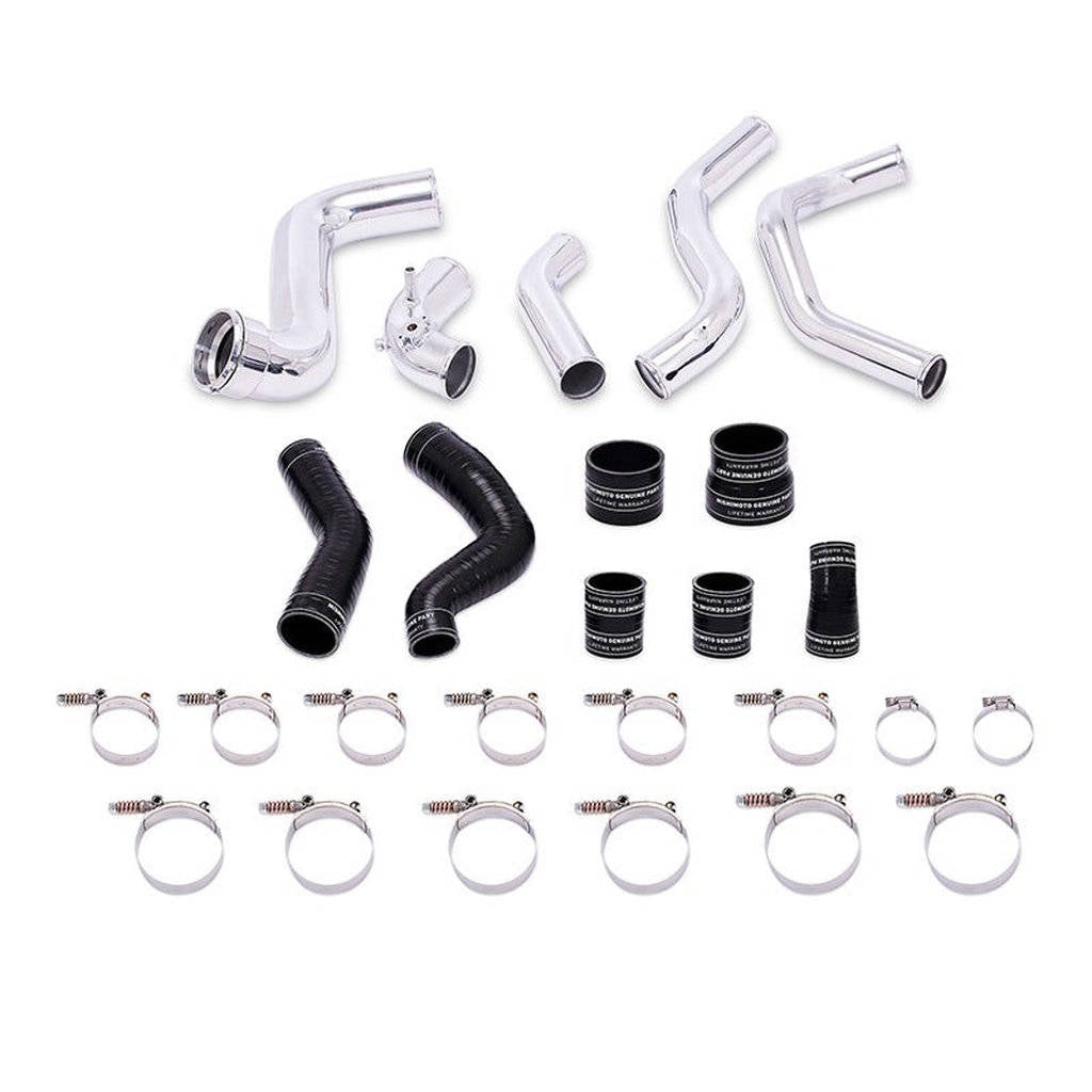 MISHIMOTO MMINT-F150-11KPBK FORD F-150 EcoBoost Intercooler Kit, 2011-14 Black Intercooler w/Polished Pipes Photo-1 