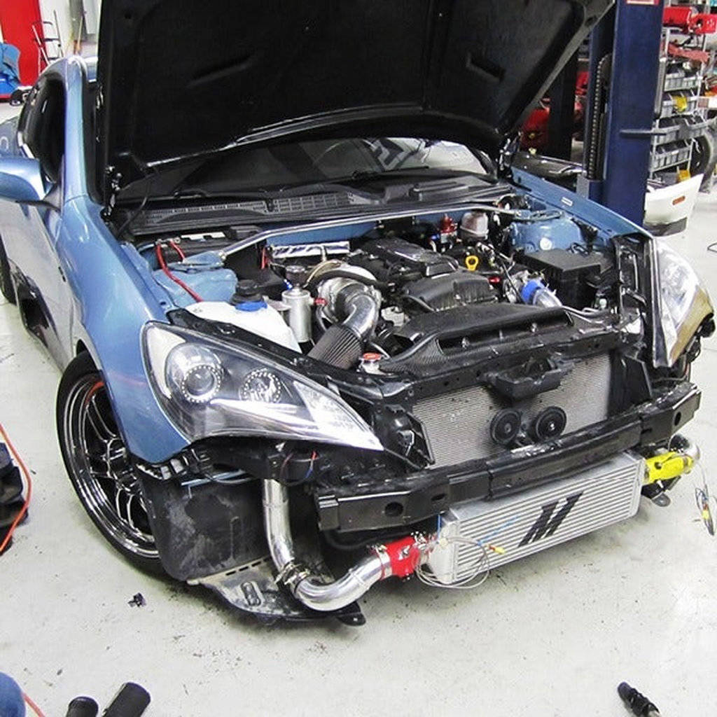 MISHIMOTO MMINT-GEN4-10RSL 2003-2009 NISSAN 350Z/2003-2007 INFINITI G35 Coupe Thermostatic Oil Cooler Kit, Black Photo-1 