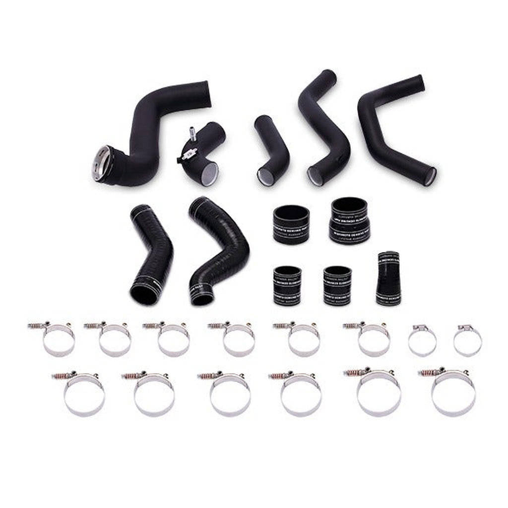 MISHIMOTO MMINT-F150-11KBSL FORD F-150 EcoBoost Intercooler Kit, 2011-2014 Silver Intercooler w/Black Pipes Photo-1 