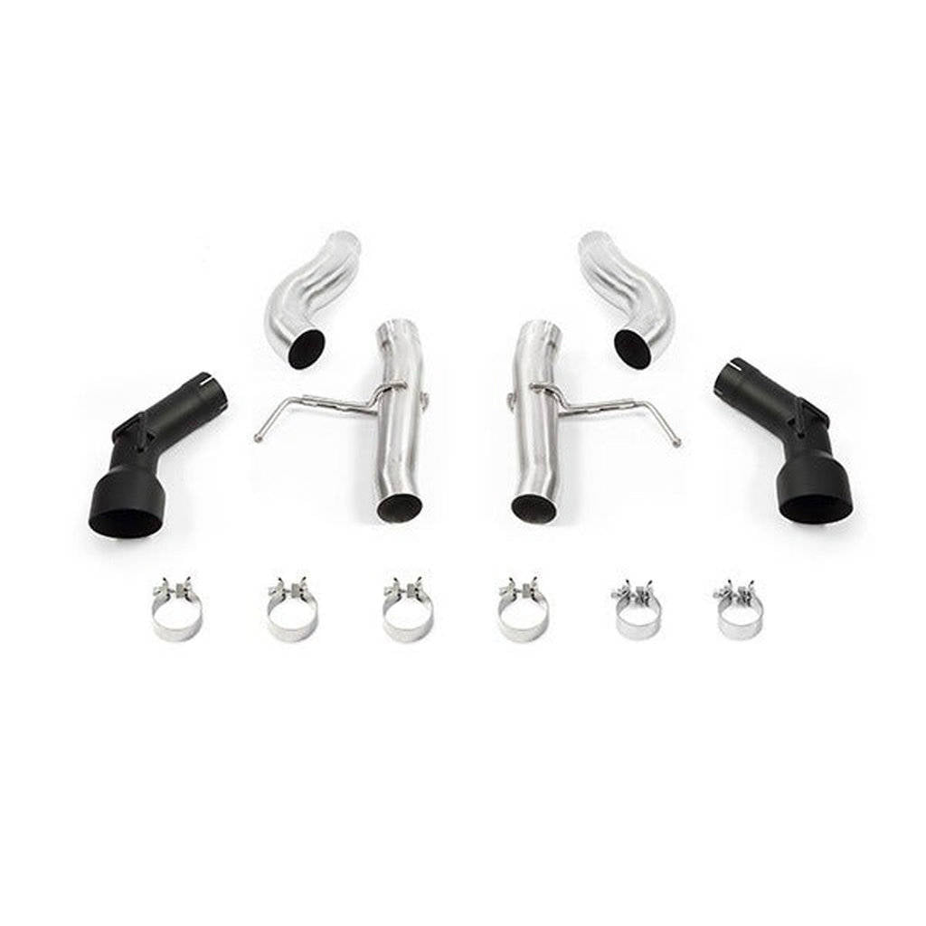 MISHIMOTO MMEXH-CAM4-16ADTRBK CHEVROLETCamaro 2.0T/V6 Dual-Tip Race Axle-Back Exhaust, 2016+ Black Tips Photo-0 