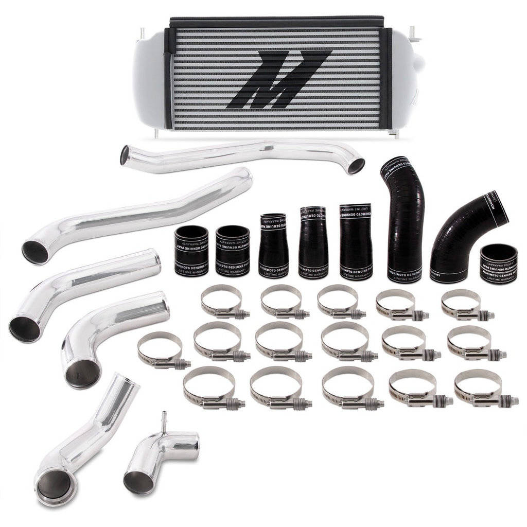 MISHIMOTO MMINT-F35T-17KPSL FORD F-150 3.5L EcoBoost Performance Intercooler Kit, 2017+, Silver Cooler, Polished Pipes Photo-0 