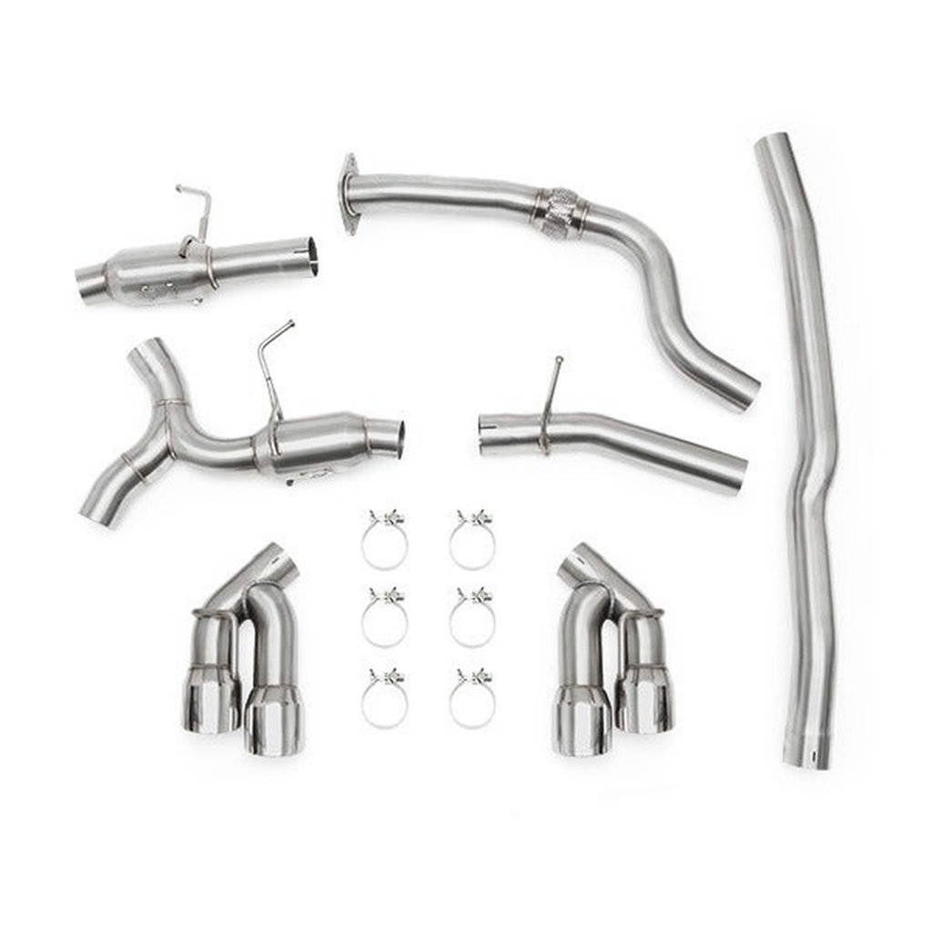 MISHIMOTO MMEXH-CAM4-16QTPP CHEVROLETCamaro 2.0T Quad Tip Pro Cat-Back Exhaust, 2016+, Polished Tips Photo-2 