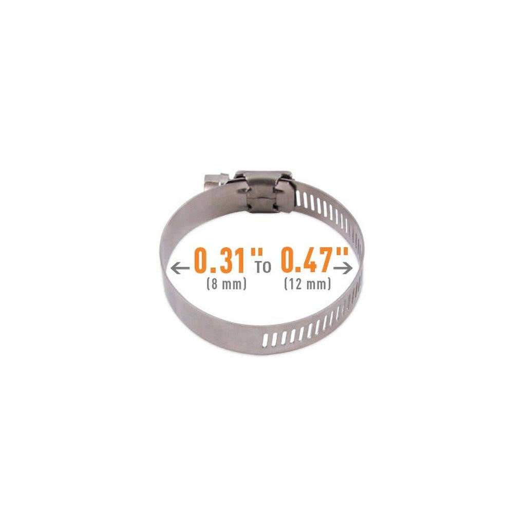 MISHIMOTO MMCLAMP-WG-12HT High-Torque Worm Gear Clamp, 0.31" - 0.47" (8mm - 12mm), Pack of 10 Photo-2 