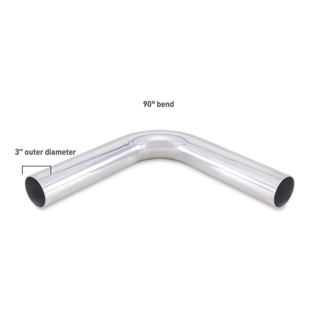 MISHIMOTO MMICP-AL-39 UNIVERSAL 3" 90 UNIVERSAL Aluminum Intercooler Piping Photo-1 