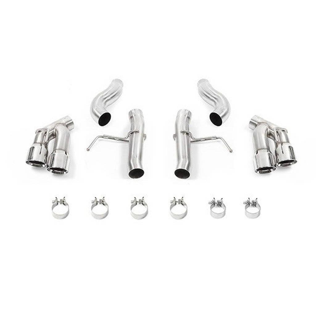 MISHIMOTO MMEXH-CAM4-16AQTRP CHEVROLETCamaro 2.0T/V6 Quad-Tip Race Axle-Back Exhaust, 2016+ Polished Tips Photo-0 