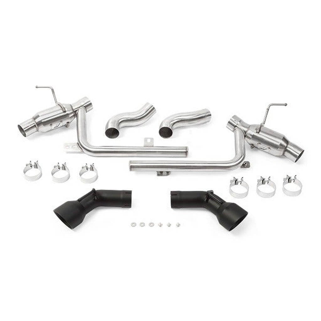 MISHIMOTO MMEXH-CAM8-16ADTPBK CHEVROLETCamaro SS Dual-Tip Pro Axle-Back Exhaust, 2016+ Black Tips Photo-0 