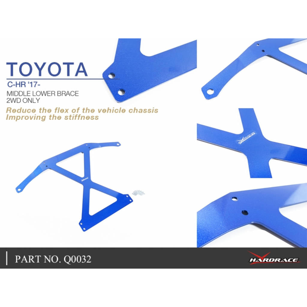 HARDRACE Q0032 BODY REINFORCED BAR TOYOTA PRIUS ZVW50 16- Photo-3 