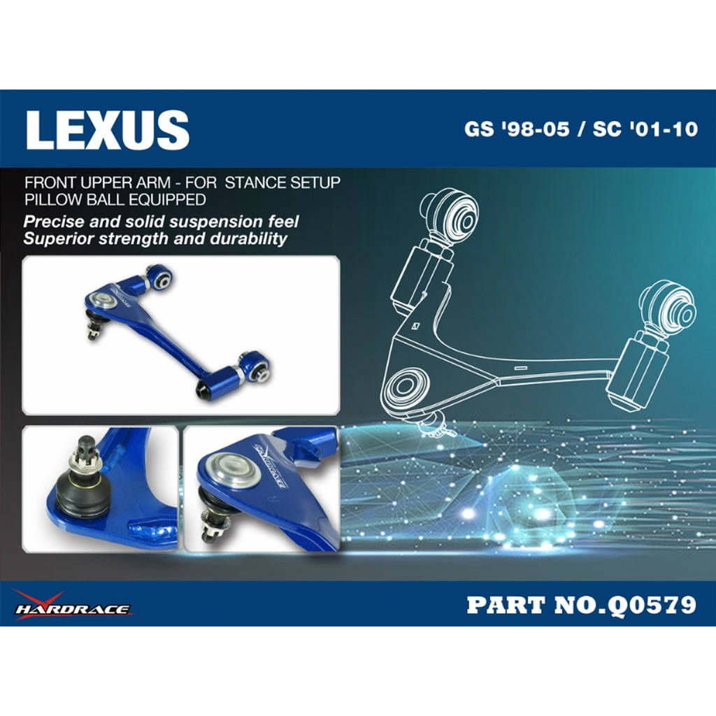 HARDRACE Q0579 ADJ. CONTROL ARM LEXUS GS300 JZS160/UZS160/UZS161 98-05 Photo-1 