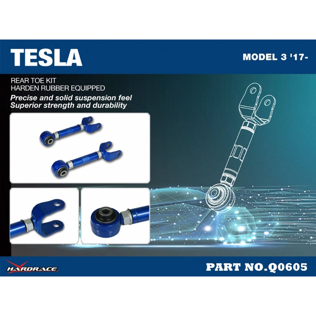 HARDRACE Q0605 ADJ. CAMBER/TOE/CASTER ARM- TESLA MODEL 3 17- Photo-1 