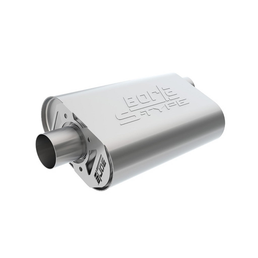 BORLA 400944 Crate Mufflers S-Type 2.5" x 2.5" GM Stock 6.2L LS3 Photo-0 