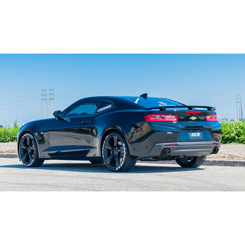 BORLA 140689CF Cat-Back "S-Type", For use w / Long Tube Headers 3" S RD RL AC 4.5" RD x 5.75" CHEVROLET CAMARO V8 6.2L V8 AT / MT Photo-1 