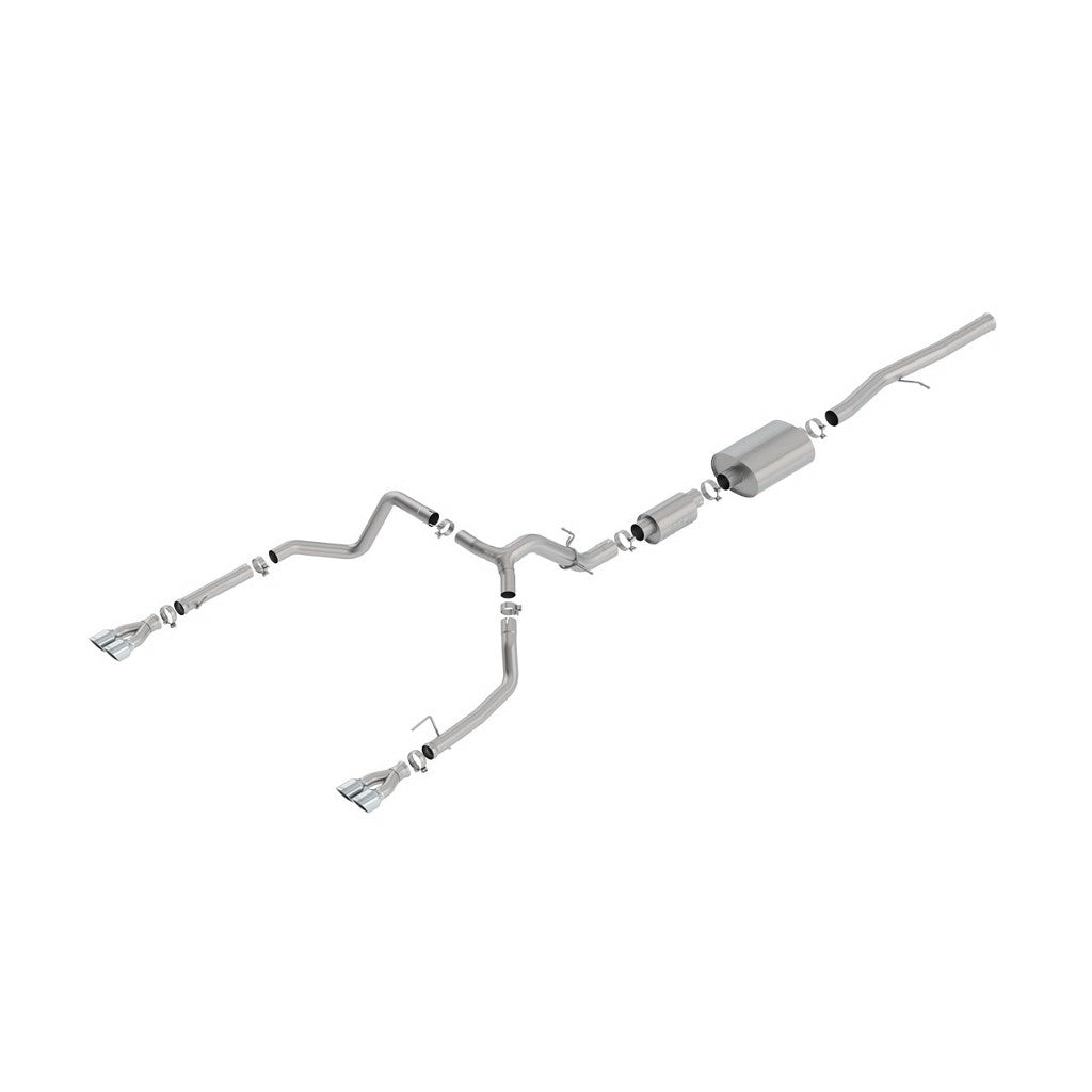 BORLA 140783 Cat-Back "S-Type" 3.5", 2.75 D SQ RL AC 3.5" x 3.28" SQ x 5.42" CHEVROLET SILVERADO 1500 6.2L V8 AT Photo-0 