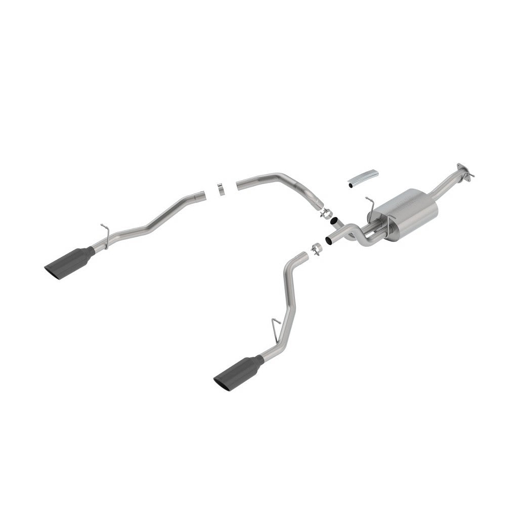 BORLA 140758BC Cat-Back "Touring" 3", 2.5" 5" RD x 15.25" RAM TRUCKS 1500 5.7L V8 AT Photo-0 