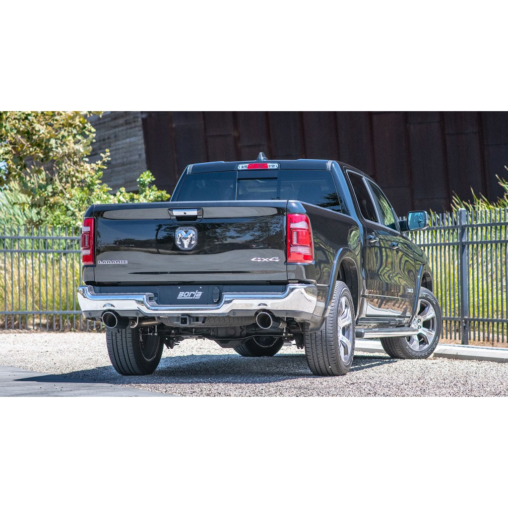 BORLA 140758BC Cat-Back "Touring" 3", 2.5" 5" RD x 15.25" RAM TRUCKS 1500 5.7L V8 AT Photo-1 