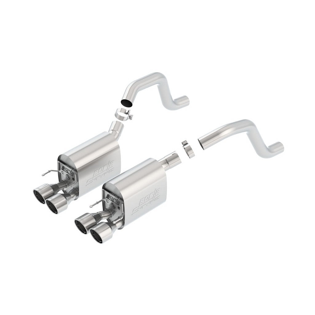 BORLA 11917 Axle-Back Exhaust System S-Type for CHEVROLET Corvette C6 Z06 / ZR1 V8 (6.2L / 7.0L) w/ MT, RWD 2006-2013 Photo-0 