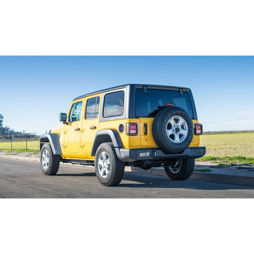 BORLA 140829 Exhaust System Cat-Back 2.50", S-Type (2.5" Turndown Tip) for JEEP Wrangler Unlimited 3.6L (JL) 2018- Photo-1 