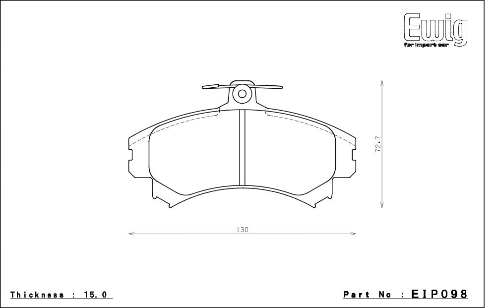ENDLESS EIP098W003 Front brake pads VOLVO S40/V40 Photo-0 