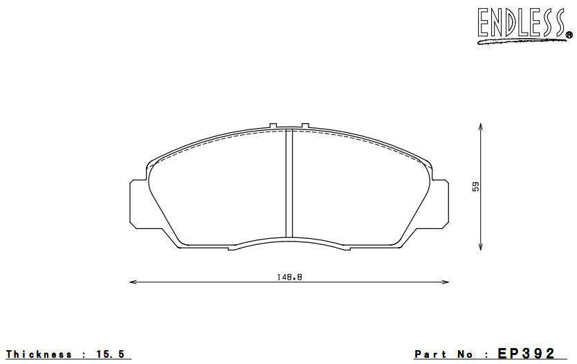 ENDLESS EP392MA45B Front brake pads HONDA CIVIC FD1/FD2/ACCORD CL8 Photo-0 