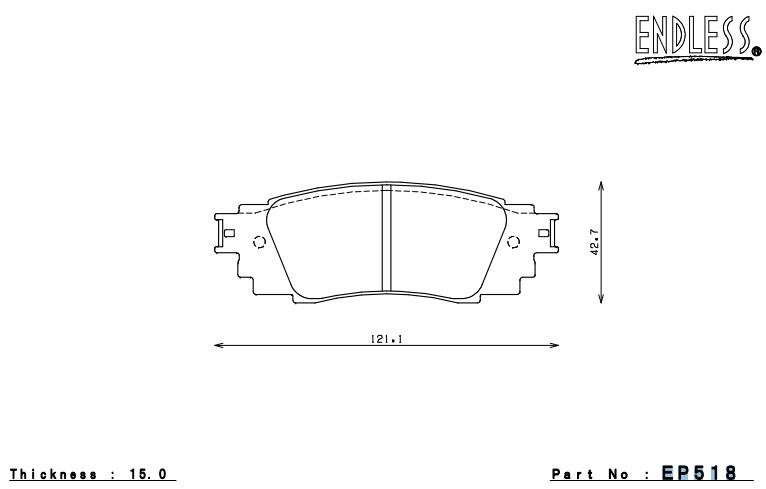 ENDLESS EP518SSS Rear brake pads TOYOTA GR Yaris MXPA12 (RS) Photo-0 