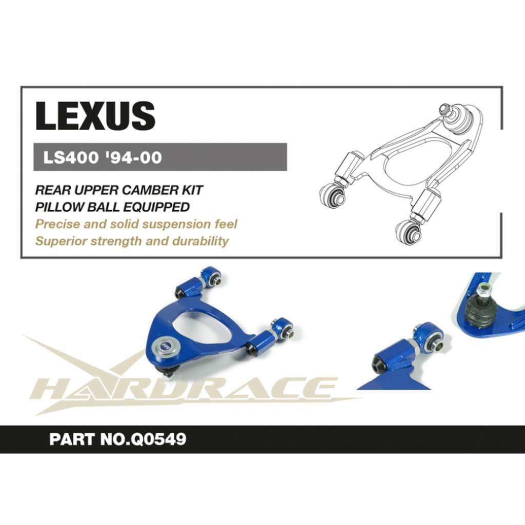HARDRACE Q0549 REAR UPPER ARM/CAMBER KIT (PILLOW BALL) - 2PCS/SET LEXUS LS400/TOYOTA CELSIOR UCF20 '94-00/CENTURY 97-16 Photo-2 