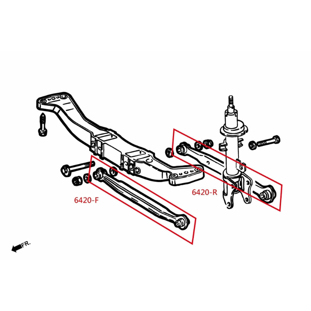 HARDRACE 6420-F REAR LATERAL FRONT ARM (PILLOW BALL) - 2PCS/SET ALFA ROMEO 156 '97-07/147 '00-10/GT '03-10 Photo-6 