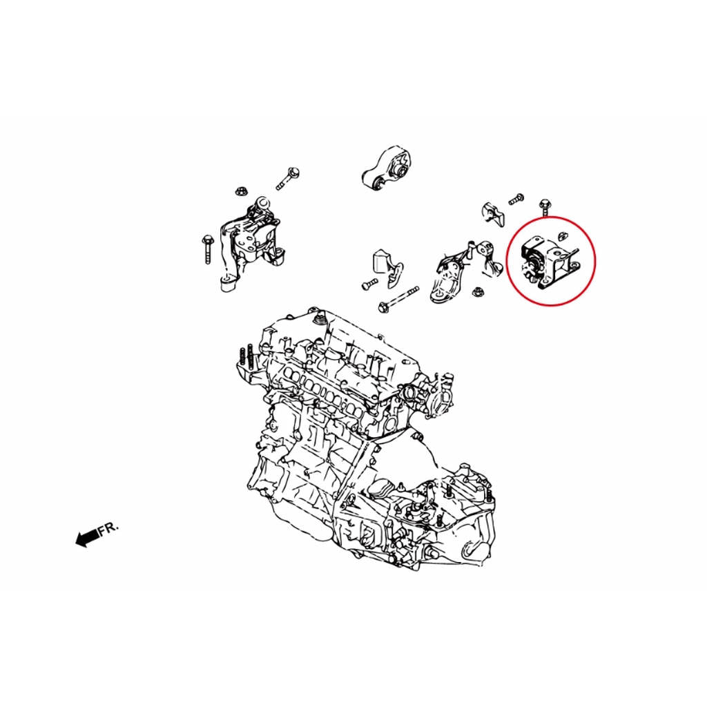 HARDRACE Q0696 LEFT TRANSMISSION MOUNT MAZDA 3 '14-18/6 '12-/CX-5 '12-17 Photo-6 