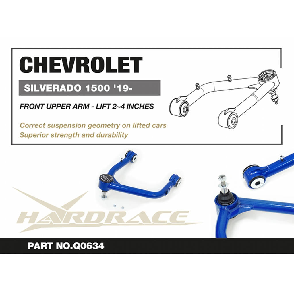 HARDRACE Q0634 FRONT UPPER ARM - LIFT 2~4 INCH CHEVROLET SILVERADO 1500/GMC SIERRA 1500 '19- Photo-1 