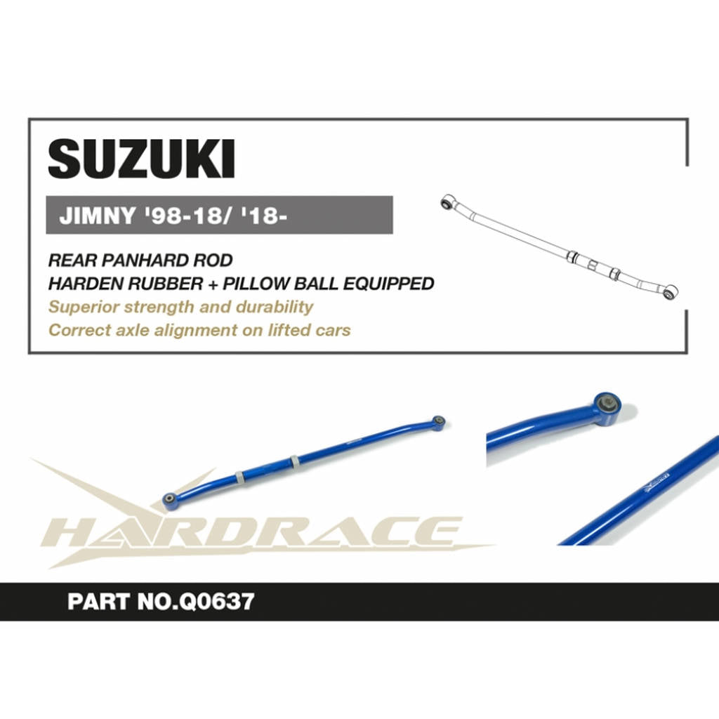 HARDRACE Q0637 REAR PANHARD ROD SUZUKI JIMNY '98-18/'18- Photo-1 