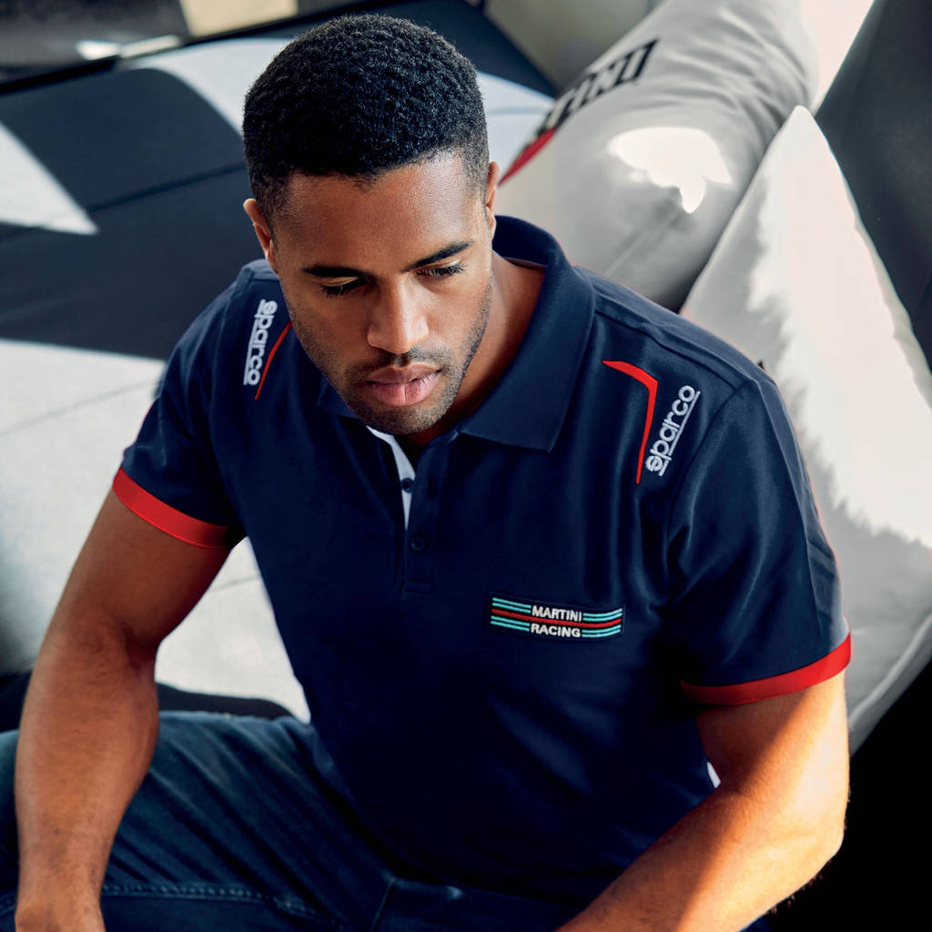 SPARCO 01276MRBM5XXL Polo EMBROIDERIES MARTINI RACING, blue marine, size XXL Photo-1 