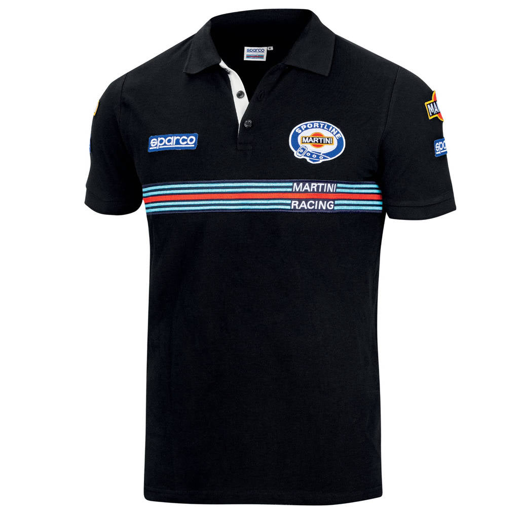 SPARCO 01275MRNR4XL Polo REPLICA MARTINI RACING, black, size XL Photo-0 