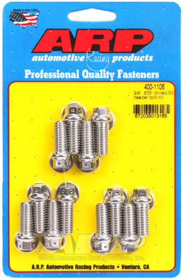 ARP 400-1106 Header Bolt & Stud Kit for Universal. drilled. 0.875˝ UHL. 12 pieces Photo-0 