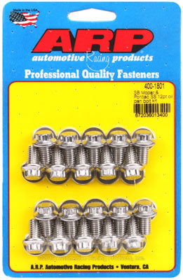 ARP 400-1801 Oil Pan Bolt Kit for SB Mopar & Pontiac SS 12pt Photo-0 