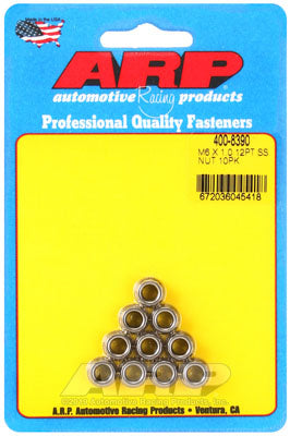 ARP 400-8390 Nut Kit M6 X 1.00 SS 12pt Photo-0 