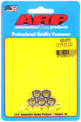 ARP 400-8751 Nut Kit 1/4"-28 SS fine hex Photo-0 