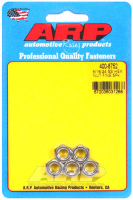 ARP 400-8752 Nut Kit 5/16"-24 SS fine hex Photo-0 