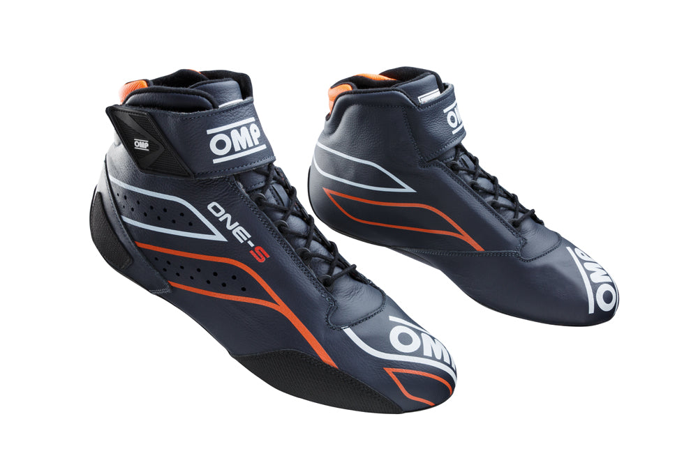 OMP IC0-0822-A01-249-37 (IC/82224937) ONE-S my2020 Racing shoes, FIA 8856-2018, navy blue/orange, size 37 Photo-0 