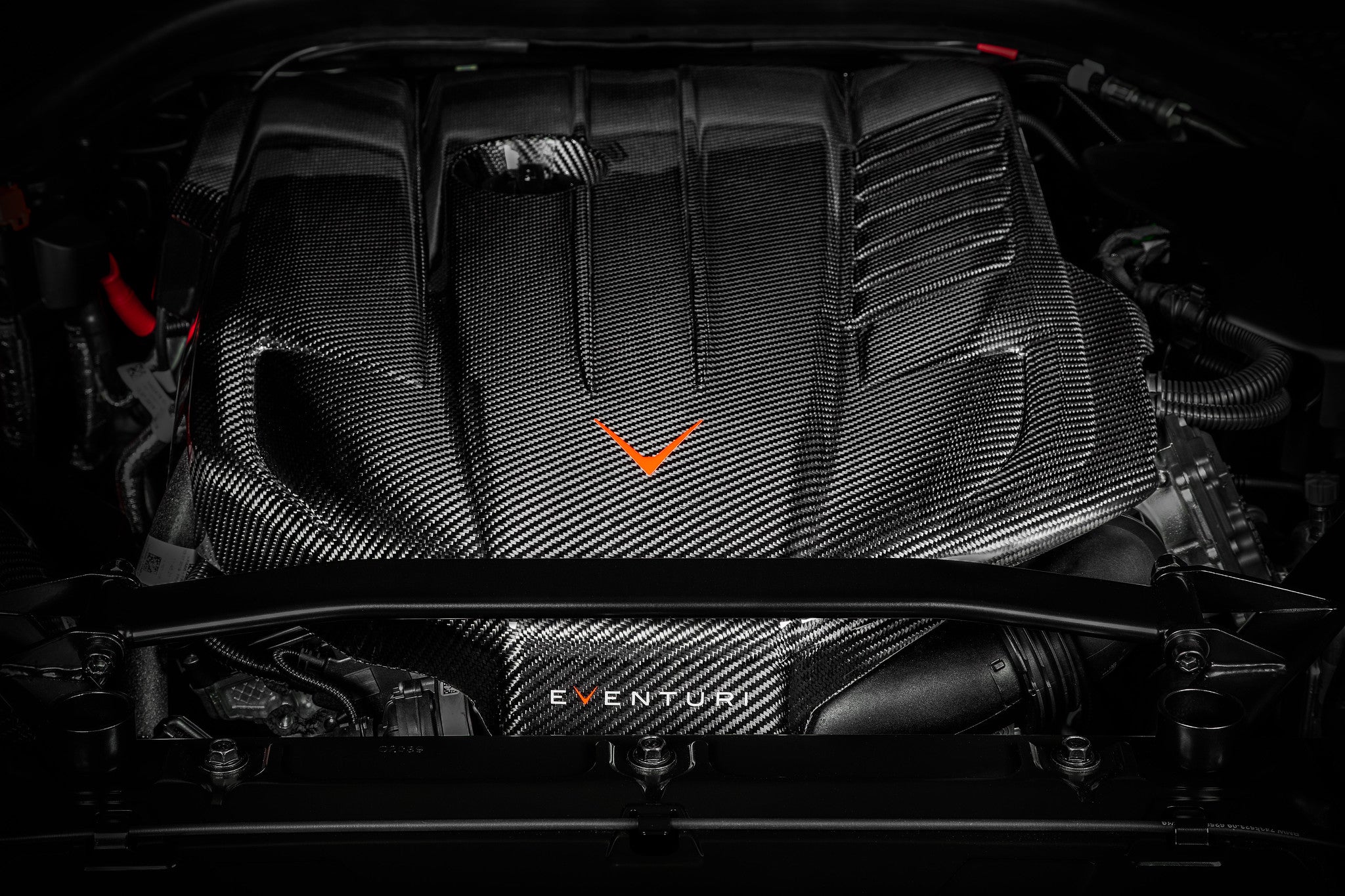 EVENTURI EVE-A90-CF-ENG Engine cover TOYOTA Supra MK5 A90 (carbon fiber) Photo-3 