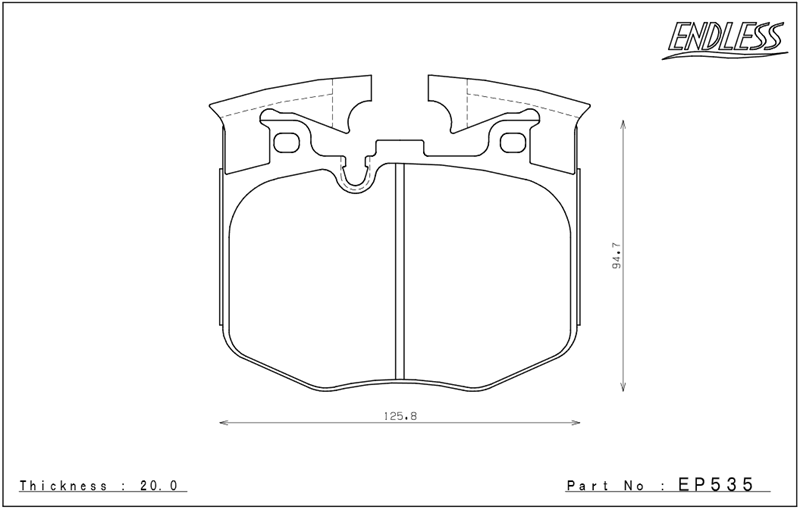 ENDLESS EP535CCRg Front brake pads TOYOTA GR Supra A90 3L DB42 (RZ) (Japanese cars) Photo-0 