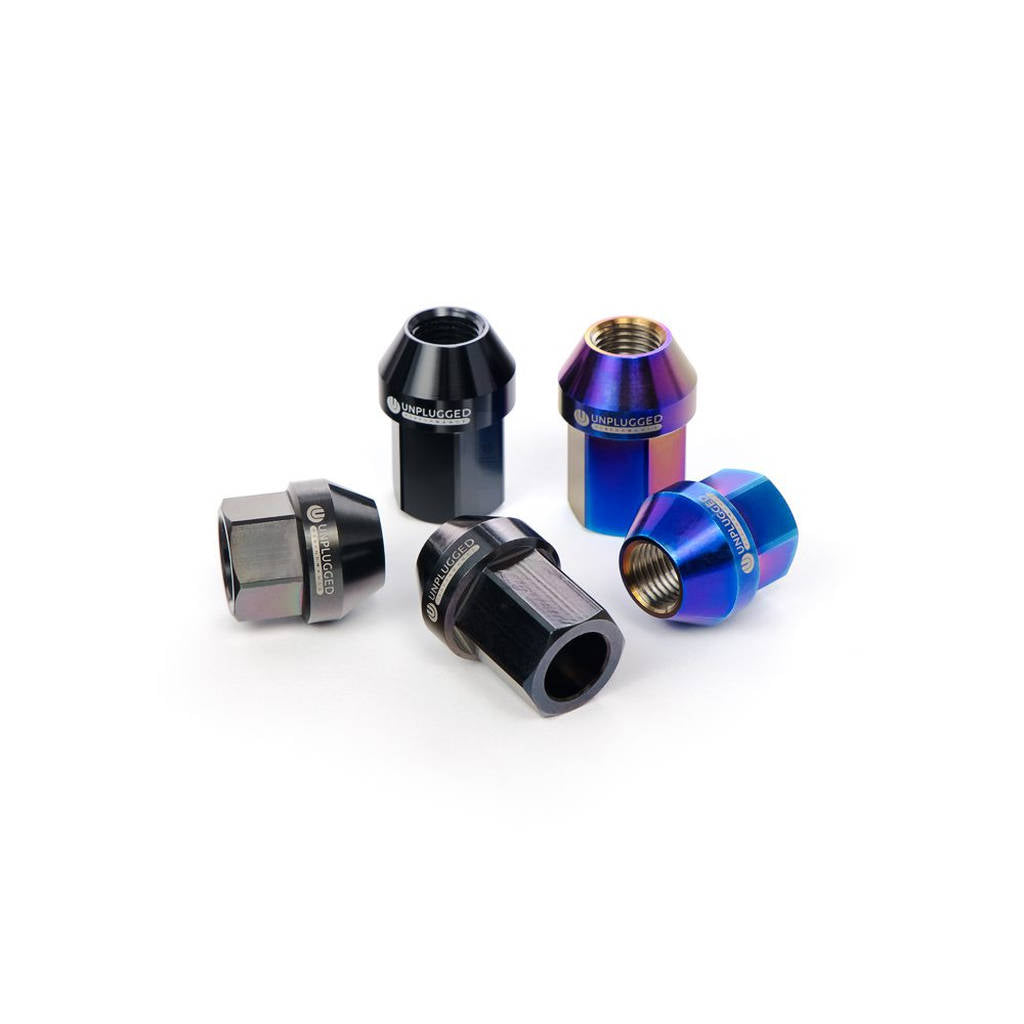 UNPLUGGED PERFORMANCE UP-MU-001-1.1 Lug Nut Set - Superlight Titanium 64 Grade, Set of 20 for TESLA Model 3 / Y / S / X Photo-0 