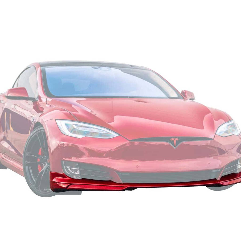 UNPLUGGED PERFORMANCE UP-MS-103-1.1 Front Spoiler, Urethane (for 2016.5+ non-nosecone car), Unpainted for TESLA Model S 2016.5+ Photo-0 