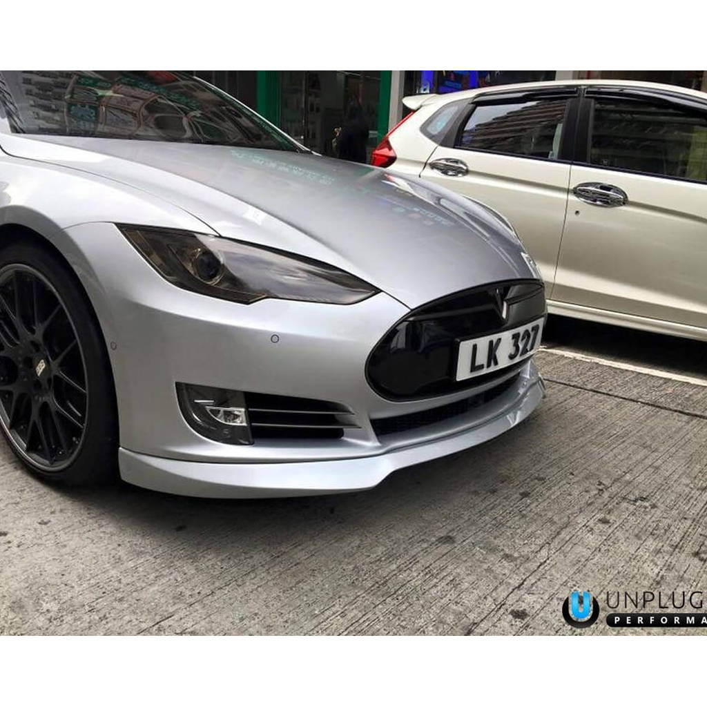 UNPLUGGED PERFORMANCE UP-MS-101-1.1 Front Spoiler and Diffuser System, Urethane Unpainted for TESLA Model S Pre-2016.5 Photo-4 