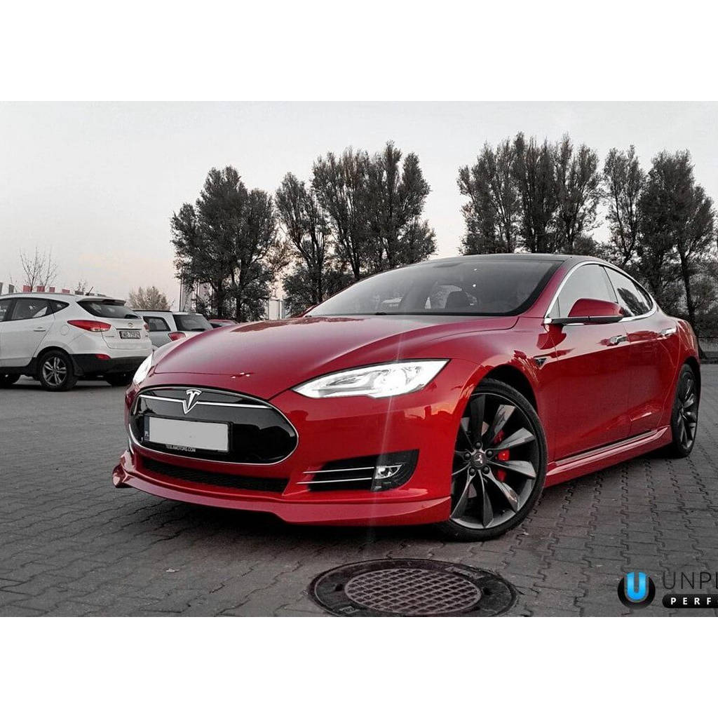 UNPLUGGED PERFORMANCE UP-MS-101-1.1 Front Spoiler and Diffuser System, Urethane Unpainted for TESLA Model S Pre-2016.5 Photo-5 