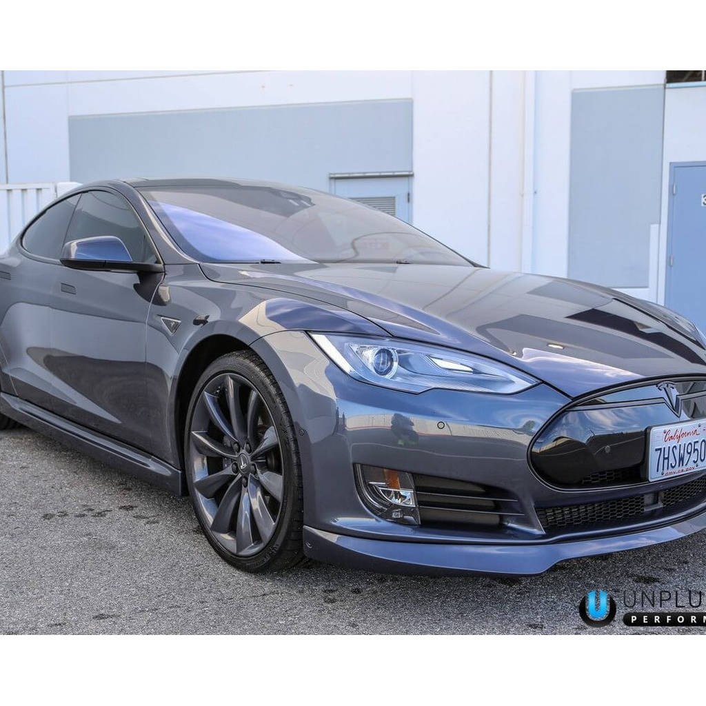 UNPLUGGED PERFORMANCE UP-MS-101-1.1 Front Spoiler and Diffuser System, Urethane Unpainted for TESLA Model S Pre-2016.5 Photo-7 