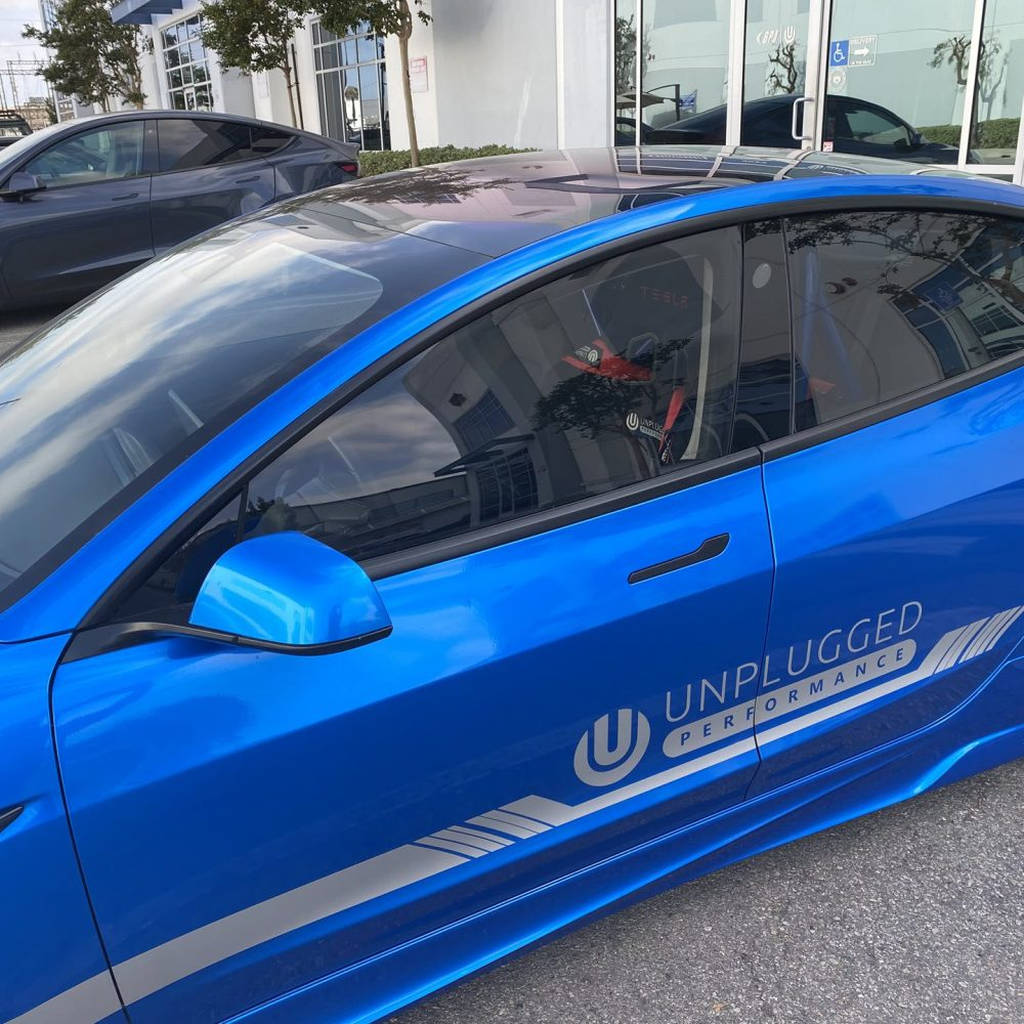 UNPLUGGED PERFORMANCE UP-M3-347-3.1 Front Door Window Pair, Lexan (4.0lbs each, 11lbs combined savings) for TESLA Model 3 Photo-4 