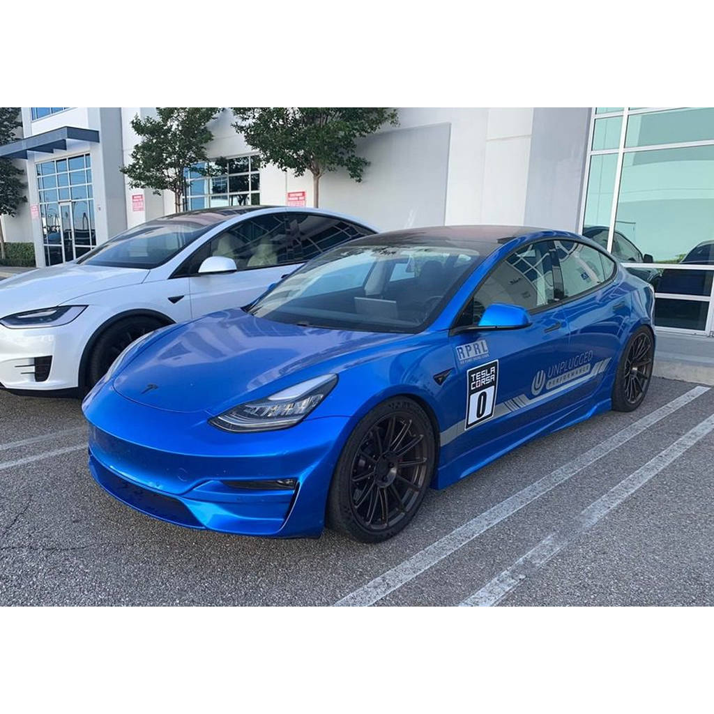 UNPLUGGED PERFORMANCE UP-M3-303-2.1 Ascension Side Skirts, Autoclaved Dry Carbon, Gloss Clear for TESLA Model 3 Photo-2 